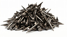 Heap of metal nails