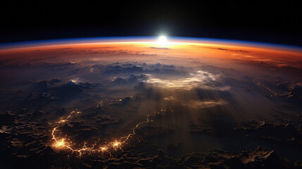 Wall Mural - View of the Beautiful Planet from Outer Space