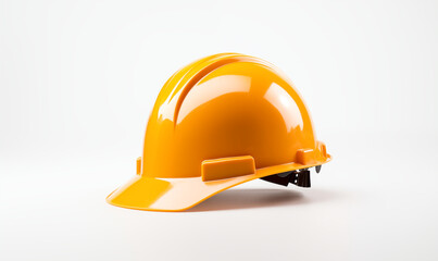 yellow hard hat on a white background