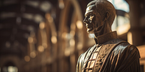 Bust/Statue of Niccolò di Bernardo dei Machiavelli, Italian diplomat, author, philosopher and historian who lived during the Renaissance.