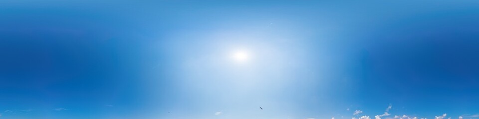 Wall Mural - clear blue sky panorama without clouds. hdr seamless spherical equirectangular 360 panorama. sky dom