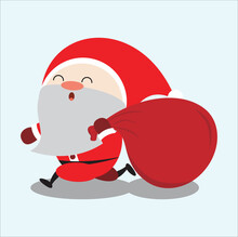 Cute Santa Claus Vector Illustration. Suitable For Sticker, T-shirt, Mug, Etc.Eps 10
