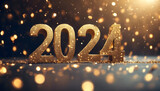 Fototapeta  - Happy new year 2024 celebration banner