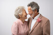 © Nana - loving elderly couple celebrating valentines day