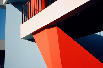 Aufkleber - Geometric shapes and lines merging in a symphony of form and color.