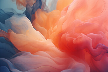 Poster - A contemporary abstract graphic artwork, characterized by fluid brushstrokes, organic forms, and a nuanced color palette that evokes a sense of movement and spontaneity.