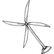 windmill handdrawn illustration