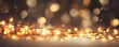 Hintergrund mit Glitter, Lichter, Lichterkette, Funkeln, Sterne in silber, gold, weiß und schwarz als bokeh Banner
