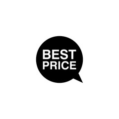 Sticker - Best Price sign. Speech bubble banner