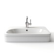 Sink with faucet isolated on a white background