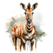 Waterco Okapi Clipart illustration Generative Ai