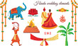 © movinglines.studio - indian hindu wedding elements vector