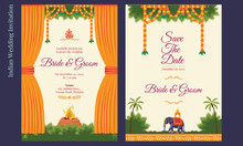 Royal Indian Wedding Card Design, Invitation Template