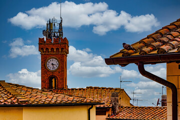 Wall Mural - Cityscape and castle of the medieval town of Castagneto Carducci Tuscany province of Livorno Italy