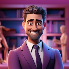 Poster - 3d cartoon Character of Lawyer