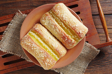 Wall Mural - Custard buns on a plate