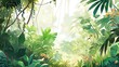 © mamemo - 熱帯雨林の背景_1　Generative AI