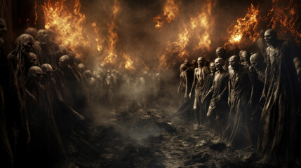 Poster - Suffering souls in hell