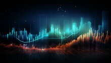 Abstract Business Financial Candle Stick Graph Chart Of Stock Market Investment Trading