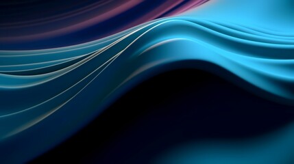 Canvas Print - Abstract blue background with smooth lines, 3d rendering, computer-generated images