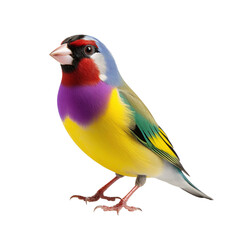 Wall Mural - Gouldian finch isolated