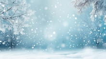 Snowy Background With Snowflakes And Snow Flakes On A Blue Background. This Asset Is Suitable For Winter-themed Designs, Holiday Greeting Cards, Seasonal Promotions, And Festive Social Media Posts.
