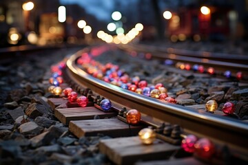 Poster - Christmas Trains - Generative AI