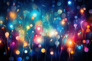 Wall Mural - Twinkling Bokeh - Generative AI