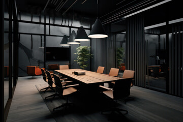 Wall Mural - Modern Executive Meeting Room - Designed for Productive Discussions and Decision-Making.