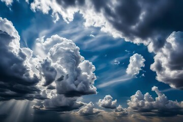 Wall Mural - **beautiful sky with comolus clouds-