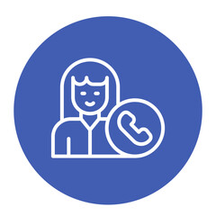 Sticker - Woman Talking on Call Icon