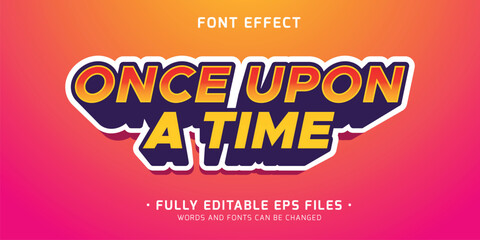 Wall Mural - editable vector sticker text effect