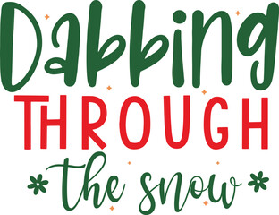 Wall Mural - dabbing through the snow
