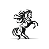 Fototapeta Konie - Horse logo silhouette, vector illustration