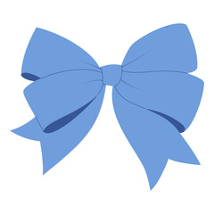 Wall Mural - Simple hand drawn ribbon bow collection. Blue bow. Bowknot for decoration.