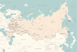Russia - detailed map with administrative divisions country.
