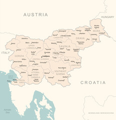  Slovenia - detailed map with administrative divisions country.