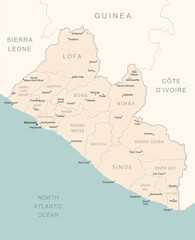 Liberia - detailed map with administrative divisions country.