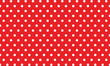 abstract white polka dot pattern art with red background.