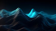 Deep blue Abstract Waves. Modern background. Vibrant waveforms in digital art style. 