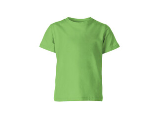 Wall Mural - lime green colour blank fashion tee front mockup template