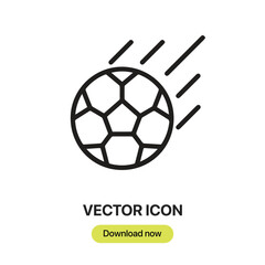Fototapete - Football icon vector. Linear-style sign for mobile concept and web design. Football symbol illustration. Pixel vector graphics - Vector.	