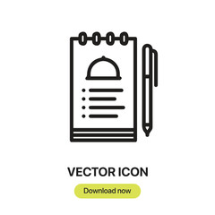 Fototapete - Notes icon vector. Linear-style sign for mobile concept and web design. Notes symbol illustration. Pixel vector graphics - Vector.	
