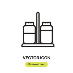 Fototapete - Salt And Pepper icon vector. Linear-style sign for mobile concept and web design. Salt And Pepper symbol illustration. Pixel vector graphics - Vector.	