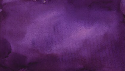 Wall Mural - watercolor deep purple background texture watercolour abstract dark violet backdrop horizontal template