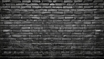 Wall Mural - black brick wall as background or wallpaper or texture