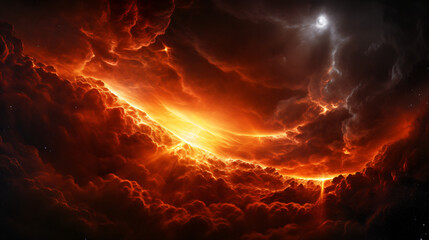 Wall Mural - explosion of the sun, solar storm