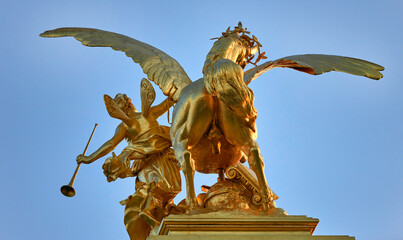 Wall Mural - Fragment of Alexander III Bridge at sunrise, Paris