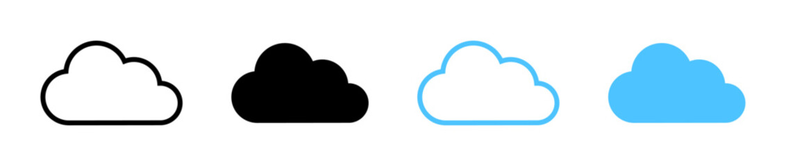 Cloud icon set