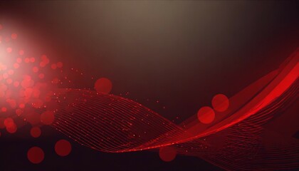 Wall Mural - abstract red background with bokeh effect futuristic technology style generative ai